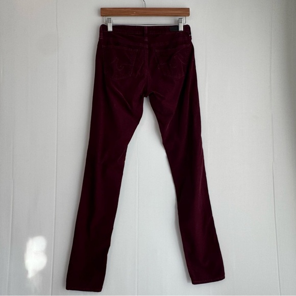 AG Adriano Goldschmied Women's Deep Red corduroy Skinny pants the legging super - Picture 6 of 8
